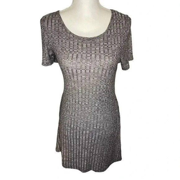 Christian Siriano New York Women’s Large Heather Gray Short Sleeved Stretchy Dre - Picture 1 of 3
